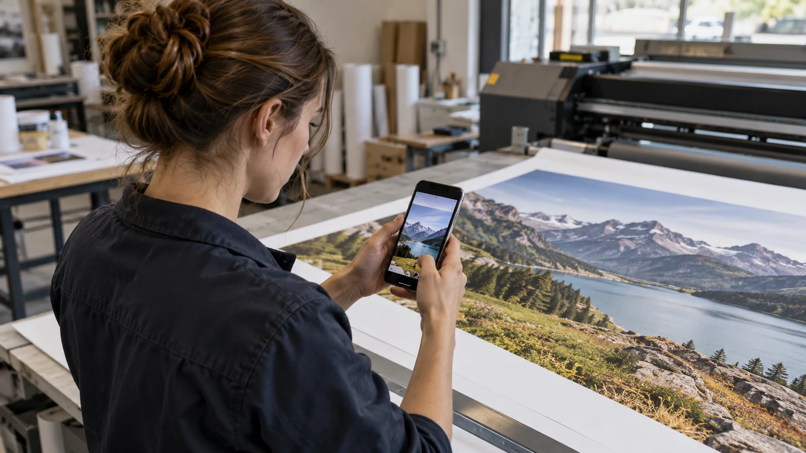 Illustration : Vérification d’une affiche à l’aide d’un smartphone